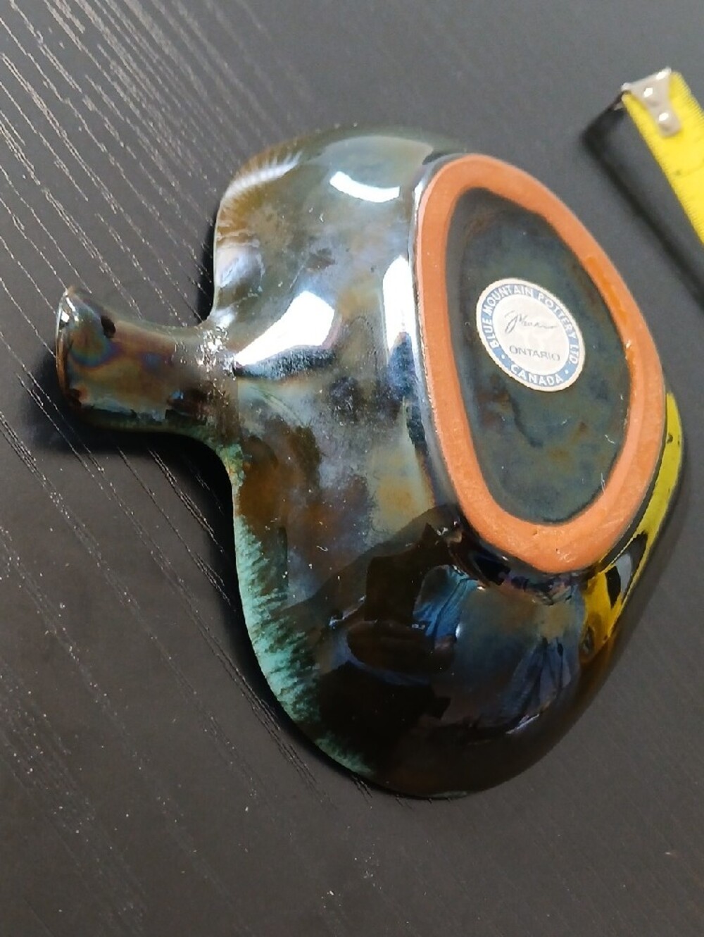 💕Vintage Blue Mountain Pottery Leaf Shaped Dish - Picture 9 of 9